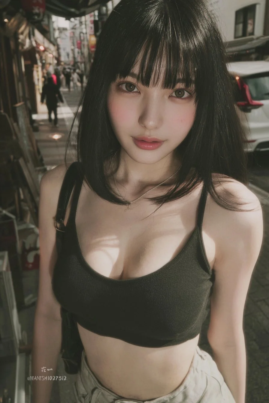 A dark-haired portrait with a visible fringe.