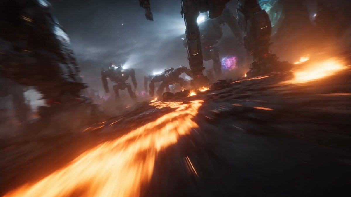 Immersive first-person flying camera perspective, no visible drone or flying #315786