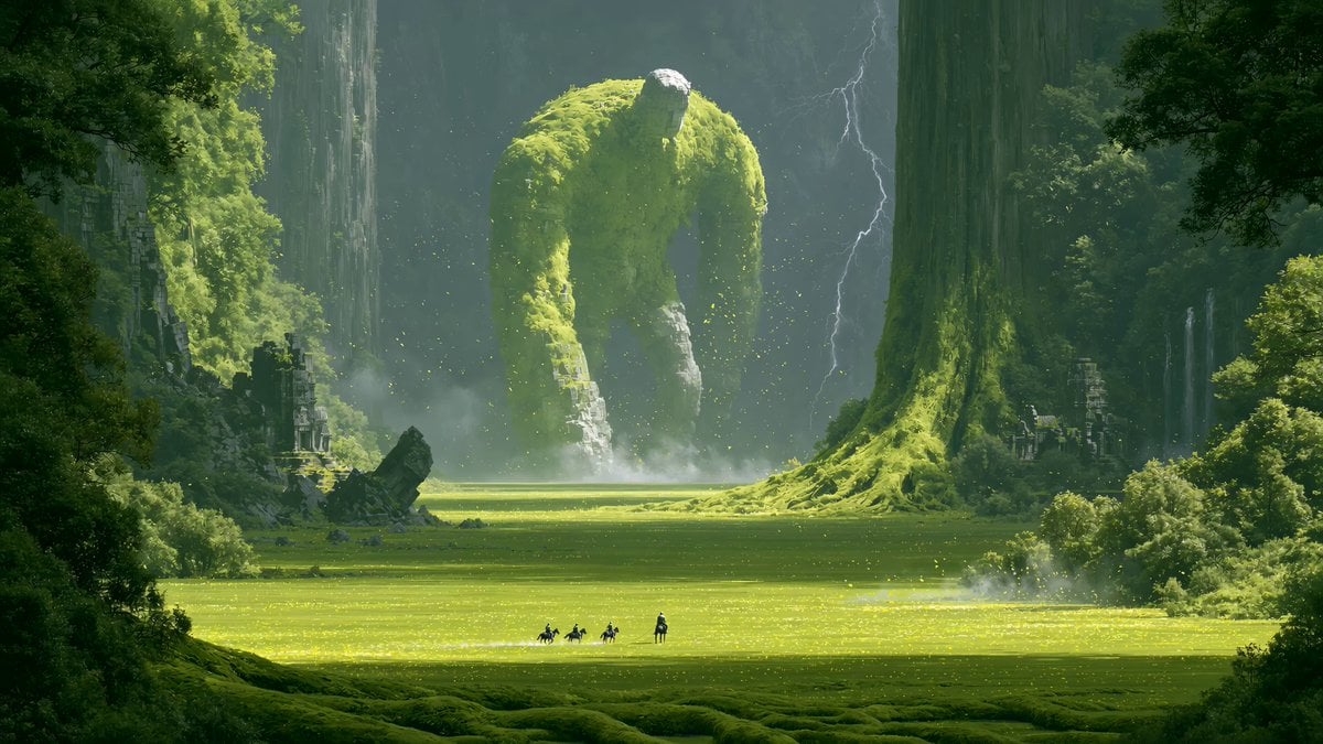 Create a seamless 15-second cinematic fantasy action sequence using @ Image